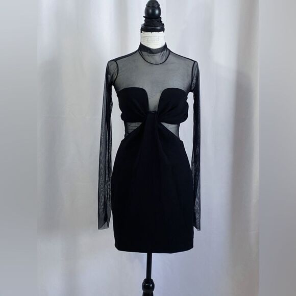A.L.C. Rita High-Neck Mesh Minidress size 4 - Picture 5 of 13